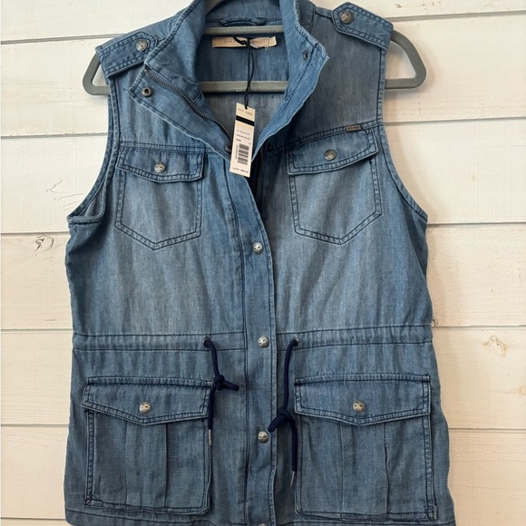 Max Jeans Utility DenimVest NWT Linen CottonDrawstring Waist Pockets
Medium NEW - Picture 2 of 11